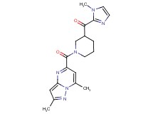 {1-[(2,7-dimethylpyrazolo[1,5-a]pyrimidin-5-yl)carbonyl]-3-piperidinyl}(1-methyl-1H-imidazol-2-yl)methanone