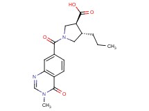 (3S*,4S*)-1-[(3-methyl-4-oxo-3,4-dihydroquinazolin-7-yl)carbonyl]-4-propylpyrrolidine-3-carboxylic acid