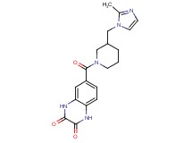 6-({3-[(2-methyl-1H-imidazol-1-yl)methyl]-1-piperidinyl}carbonyl)-1,4-dihydro-2,3-quinoxalinedione