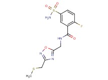 5-(aminosulfonyl)-2-fluoro-N-({3-[(methylthio)methyl]-1,2,4-oxadiazol-5-yl}methyl)benzamide