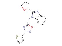 2-(tetrahydro-2-furanyl)-1-{[3-(2-thienyl)-1,2,4-oxadiazol-5-yl]methyl}-1H-benzimidazole