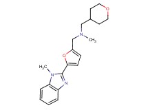 N-methyl-1-[5-(1-methyl-1H-benzimidazol-2-yl)-2-furyl]-N-(tetrahydro-2H-pyran-4-ylmethyl)methanamine