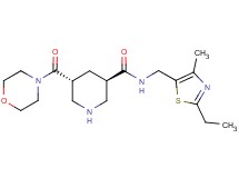 (3R*,5R*)-N-[(2-ethyl-4-methyl-1,3-thiazol-5-yl)methyl]-5-(morpholin-4-ylcarbonyl)piperidine-3-carboxamide