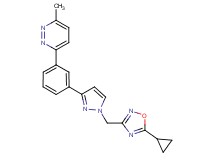 3-(3-{1-[(5-cyclopropyl-1,2,4-oxadiazol-3-yl)methyl]-1H-pyrazol-3-yl}phenyl)-6-methylpyridazine