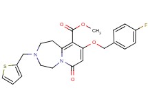 methyl 9-[(4-fluorobenzyl)oxy]-7-oxo-3-(2-thienylmethyl)-1,2,3,4,5,7-hexahydropyrido[1,2-d][1,4]diazepine-10-carboxylate