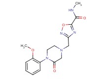 3-{[4-(2-methoxyphenyl)-3-oxo-1-piperazinyl]methyl}-N-methyl-1,2,4-oxadiazole-5-carboxamide
