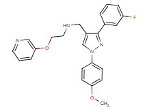 N-{[3-(3-fluorophenyl)-1-(4-methoxyphenyl)-1H-pyrazol-4-yl]methyl}-2-(3-pyridinyloxy)ethanamine