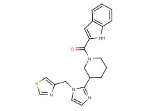2-({3-[1-(1,3-thiazol-4-ylmethyl)-1H-imidazol-2-yl]piperidin-1-yl}carbonyl)-1H-indole