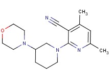4,6-dimethyl-2-[3-(4-morpholinyl)-1-piperidinyl]nicotinonitrile