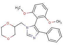 5-(2,6-dimethoxyphenyl)-1-(1,4-dioxan-2-ylmethyl)-4-phenyl-1H-imidazole
