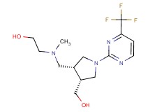 2-[({(3R*,4R*)-4-(hydroxymethyl)-1-[4-(trifluoromethyl)pyrimidin-2-yl]pyrrolidin-3-yl}methyl)(methyl)amino]ethanol
