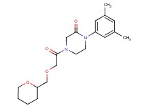 1-(3,5-dimethylphenyl)-4-[(tetrahydro-2H-pyran-2-ylmethoxy)acetyl]-2-piperazinone