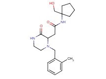 N-[1-(hydroxymethyl)cyclopentyl]-2-[1-(2-methylbenzyl)-3-oxo-2-piperazinyl]acetamide