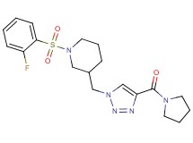1-[(2-fluorophenyl)sulfonyl]-3-{[4-(1-pyrrolidinylcarbonyl)-1H-1,2,3-triazol-1-yl]methyl}piperidine