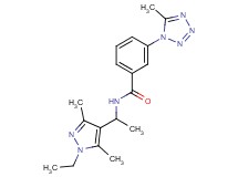 N-[1-(1-ethyl-3,5-dimethyl-1H-pyrazol-4-yl)ethyl]-3-(5-methyl-1H-tetrazol-1-yl)benzamide