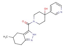 1-[(5-methyl-4,5,6,7-tetrahydro-2H-indazol-3-yl)carbonyl]-4-pyridin-3-ylpiperidin-4-ol