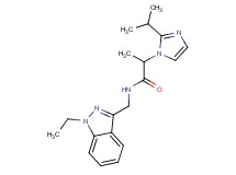 N-[(1-ethyl-1H-indazol-3-yl)methyl]-2-(2-isopropyl-1H-imidazol-1-yl)propanamide