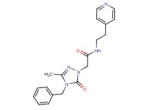2-(4-benzyl-3-methyl-5-oxo-4,5-dihydro-1H-1,2,4-triazol-1-yl)-N-[2-(4-pyridinyl)ethyl]acetamide