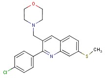 2-(4-chlorophenyl)-7-(methylthio)-3-(4-morpholinylmethyl)quinoline