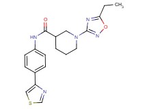 1-(5-ethyl-1,2,4-oxadiazol-3-yl)-N-[4-(1,3-thiazol-4-yl)phenyl]piperidine-3-carboxamide