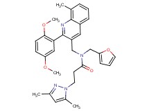 N-{[2-(2,5-dimethoxyphenyl)-8-methyl-3-quinolinyl]methyl}-3-(3,5-dimethyl-1H-pyrazol-1-yl)-N-(2-furylmethyl)propanamide