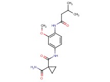 N~1~-{3-methoxy-4-[(3-methylbutanoyl)amino]phenyl}cyclopropane-1,1-dicarboxamide