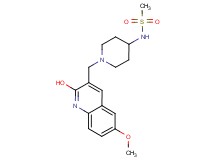 N-{1-[(2-hydroxy-6-methoxyquinolin-3-yl)methyl]piperidin-4-yl}methanesulfonamide