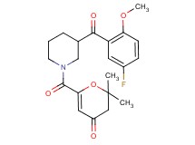 6-{[3-(5-fluoro-2-methoxybenzoyl)-1-piperidinyl]carbonyl}-2,2-dimethyl-2,3-dihydro-4H-pyran-4-one