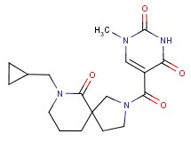 5-{[7-(cyclopropylmethyl)-6-oxo-2,7-diazaspiro[4.5]dec-2-yl]carbonyl}-1-methylpyrimidine-2,4(1H,3H)-dione