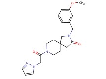 2-(3-methoxybenzyl)-8-(1H-pyrazol-1-ylacetyl)-2,8-diazaspiro[4.5]decan-3-one