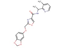 2-[(1,3-benzodioxol-5-yloxy)methyl]-N-[1-(3-methylpyridin-2-yl)ethyl]-1,3-oxazole-4-carboxamide