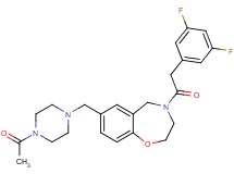 7-[(4-acetyl-1-piperazinyl)methyl]-4-[(3,5-difluorophenyl)acetyl]-2,3,4,5-tetrahydro-1,4-benzoxazepine