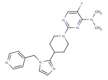 5-fluoro-N,N-dimethyl-2-{4-[1-(pyridin-4-ylmethyl)-1H-imidazol-2-yl]piperidin-1-yl}pyrimidin-4-amine