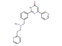 2-[3-({methyl[2-(2-pyridinyl)ethyl]amino}methyl)phenyl]-6-(3-pyridinyl)-4(3H)-pyrimidinone