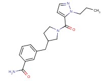 3-({1-[(1-propyl-1H-pyrazol-5-yl)carbonyl]-3-pyrrolidinyl}methyl)benzamide