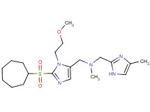 1-[2-(cycloheptylsulfonyl)-1-(2-methoxyethyl)-1H-imidazol-5-yl]-N-methyl-N-[(4-methyl-1H-imidazol-2-yl)methyl]methanamine