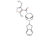 (1S*,5R*)-3-(2,3-dihydro-1H-inden-2-yl)-6-[(3-ethyl-5-methylisoxazol-4-yl)carbonyl]-3,6-diazabicyclo[3.2.2]nonane