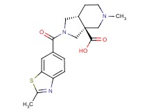 (3aS*,7aR*)-5-methyl-2-[(2-methyl-1,3-benzothiazol-6-yl)carbonyl]octahydro-3aH-pyrrolo[3,4-c]pyridine-3a-carboxylic acid