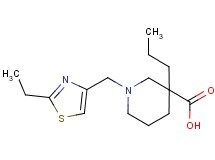 1-[(2-ethyl-1,3-thiazol-4-yl)methyl]-3-propyl-3-piperidinecarboxylic acid