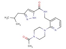 N-{[2-(4-acetyl-1-piperazinyl)-3-pyridinyl]methyl}-3-isobutyl-1H-pyrazole-5-carboxamide