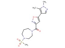 1-{[5-(1,5-dimethyl-1H-pyrazol-4-yl)isoxazol-3-yl]carbonyl}-4-(methylsulfonyl)-1,4-diazepane