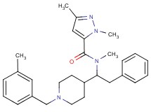N,1,3-trimethyl-N-{1-[1-(3-methylbenzyl)-4-piperidinyl]-2-phenylethyl}-1H-pyrazole-5-carboxamide