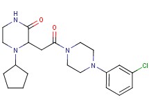 3-{2-[4-(3-chlorophenyl)-1-piperazinyl]-2-oxoethyl}-4-cyclopentyl-2-piperazinone