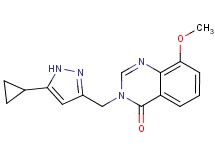 3-[(5-cyclopropyl-1H-pyrazol-3-yl)methyl]-8-methoxyquinazolin-4(3H)-one