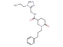 6-oxo-1-(3-phenylpropyl)-N-[(4-propyl-4H-1,2,4-triazol-3-yl)methyl]-3-piperidinecarboxamide
