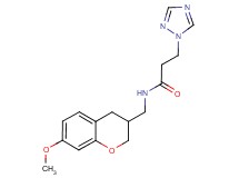 N-[(7-methoxy-3,4-dihydro-2H-chromen-3-yl)methyl]-3-(1H-1,2,4-triazol-1-yl)propanamide