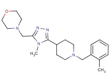 4-({4-methyl-5-[1-(2-methylbenzyl)piperidin-4-yl]-4H-1,2,4-triazol-3-yl}methyl)morpholine