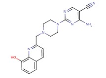4-amino-2-{4-[(8-hydroxyquinolin-2-yl)methyl]piperazin-1-yl}pyrimidine-5-carbonitrile