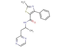 2-methyl-N-(1-methyl-2-pyrazin-2-ylethyl)-4-phenyl-1,3-thiazole-5-carboxamide