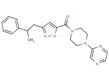 2-(4-{[3-(2-phenylpropyl)-5-isoxazolyl]carbonyl}-1-piperazinyl)pyrazine